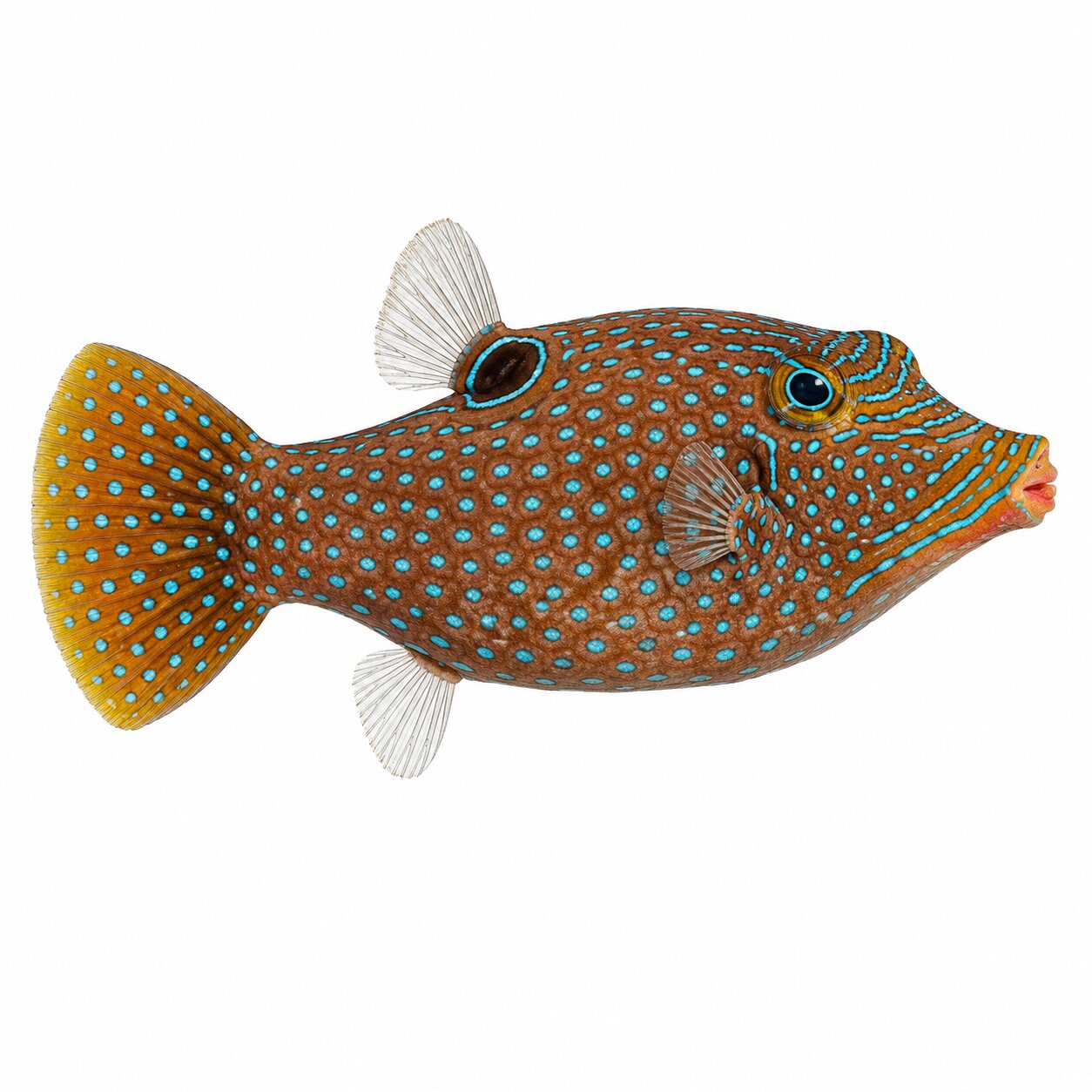 Blue Spotted Pufferfish