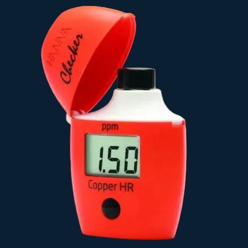 Red digital device with a digital display on a black background